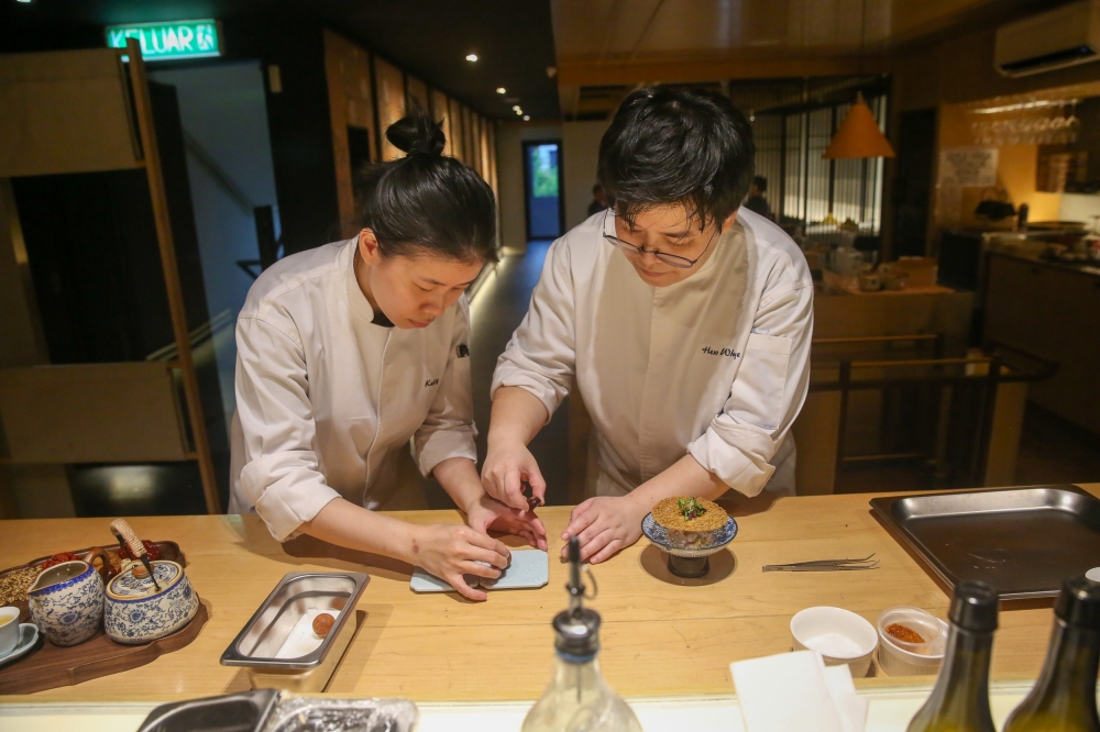 277515 Foong and Chan emphasise that how the customer feels is ultimately the most important part of a restaurant experience. — Picture by Choo Choy May