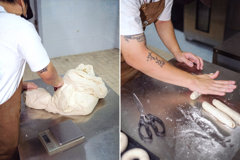 279292 Kneading and rolling dough. — Picture courtesy of 36 Degree Bakehouse