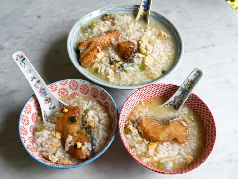 Rice lovers can opt for the Teochew Porridge with Fish, where soft rice grains cooked in their master stock is served with fried Toman fish. — Picture by Lee Khang Yi
