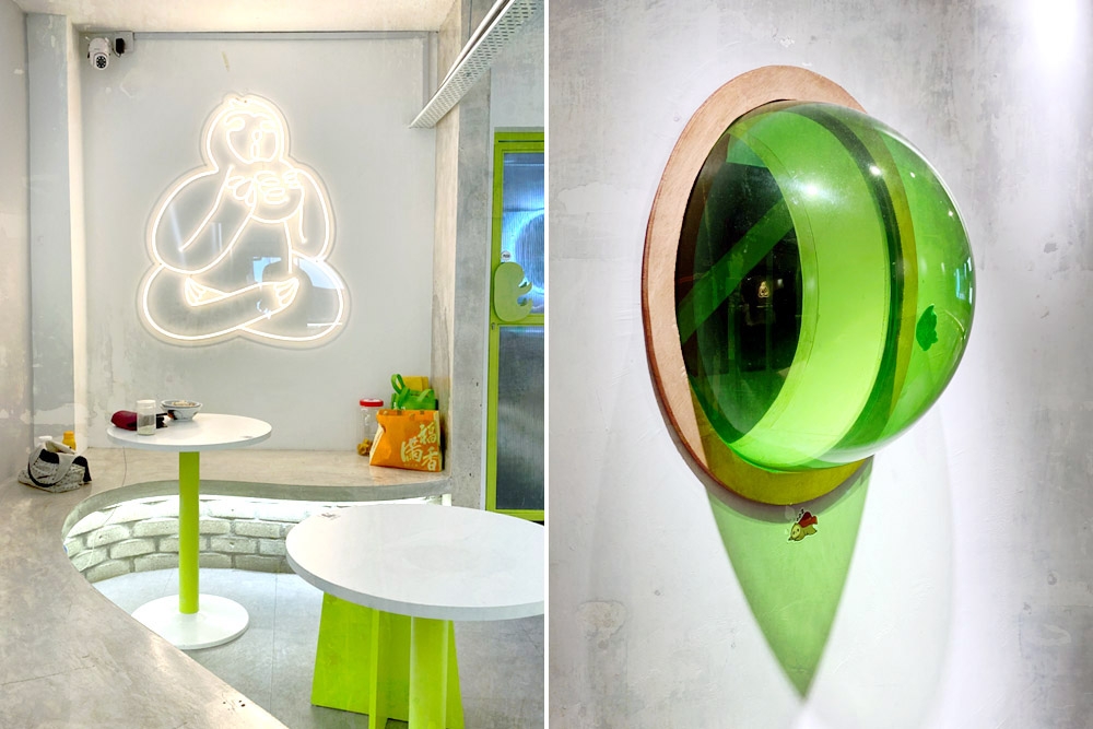 270296-2 The café’s décor is accentuated with green tones and images of adorable sloths. — Picture by CK Lim