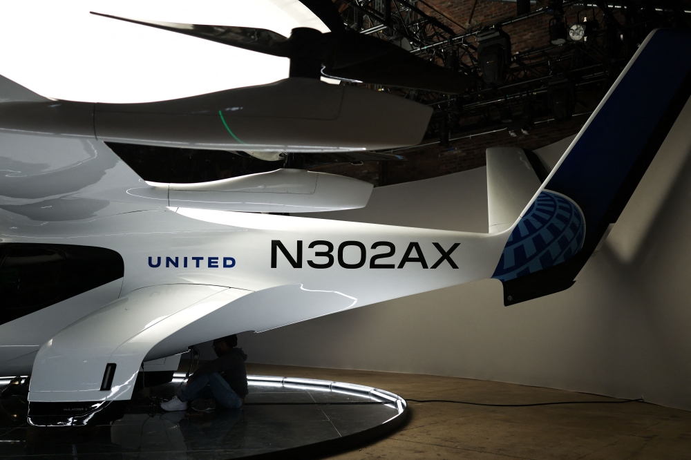 ARCHER aviation Midnight eVTOL aircraft is seen in New York City on April 17, 2025. Exactly when the service will be available to New Yorkers will be determined by the US Federal Aviation Administration, which still must certify the electrically powered vehicle. — AFP pic