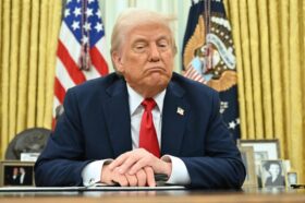 US President Donald Trump has pulled the United States out of an international deal on taxing multinationals and threatened tariffs on countries that target US tech giants. — AFP pic
