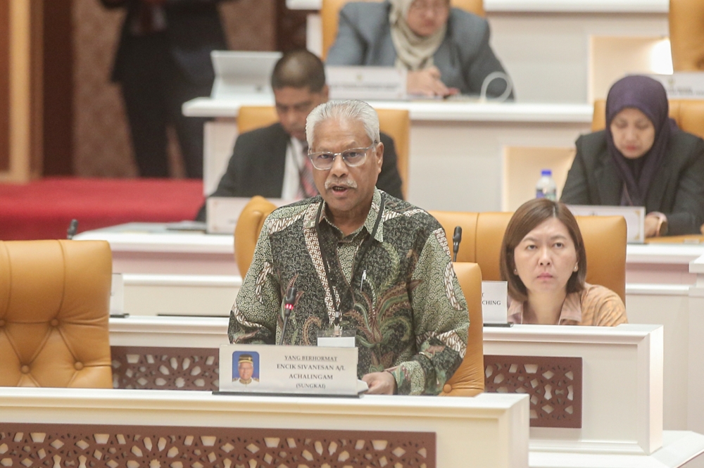 Perak Human Resources, Health, Indian Community Affairs and National Integration Committee chairman A. Sivanesan said there are only 21 approved pig farms in the Batang Padang and Muallim districts, and not the 30 claimed. — Picture by Farhan Najib