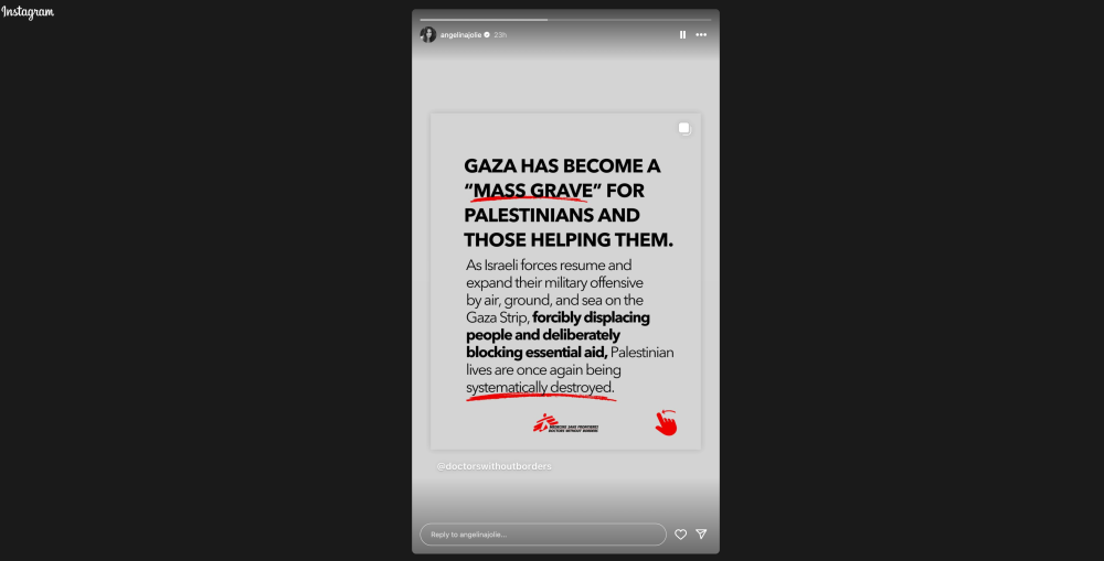 272430-1 The actress shared this post on her Instagram stories.