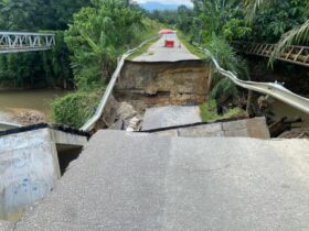 The bridge collapse has cut off access to Sungai Klah Hot Spring Park, Kampung Tisong, and the Buyong Mas Sanctuary Camp Site in Sungai Klah, Sungkai. — Picture via Facebook