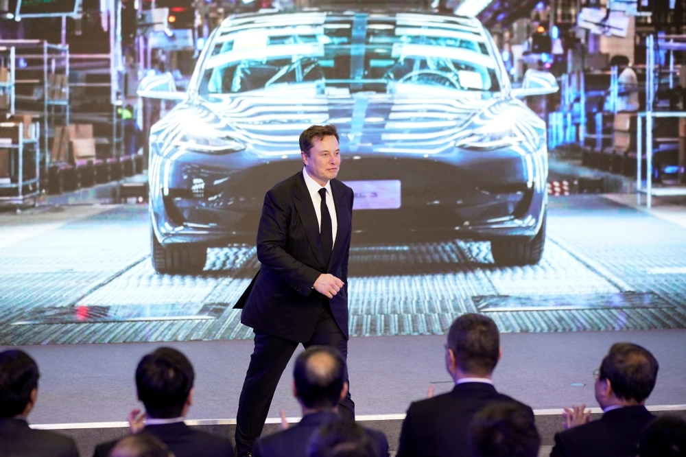 272547 Tesla Inc CEO Elon Musk attends an opening ceremony for Tesla China-made Model Y programme in Shanghai January 7, 2020. — Reuters pic