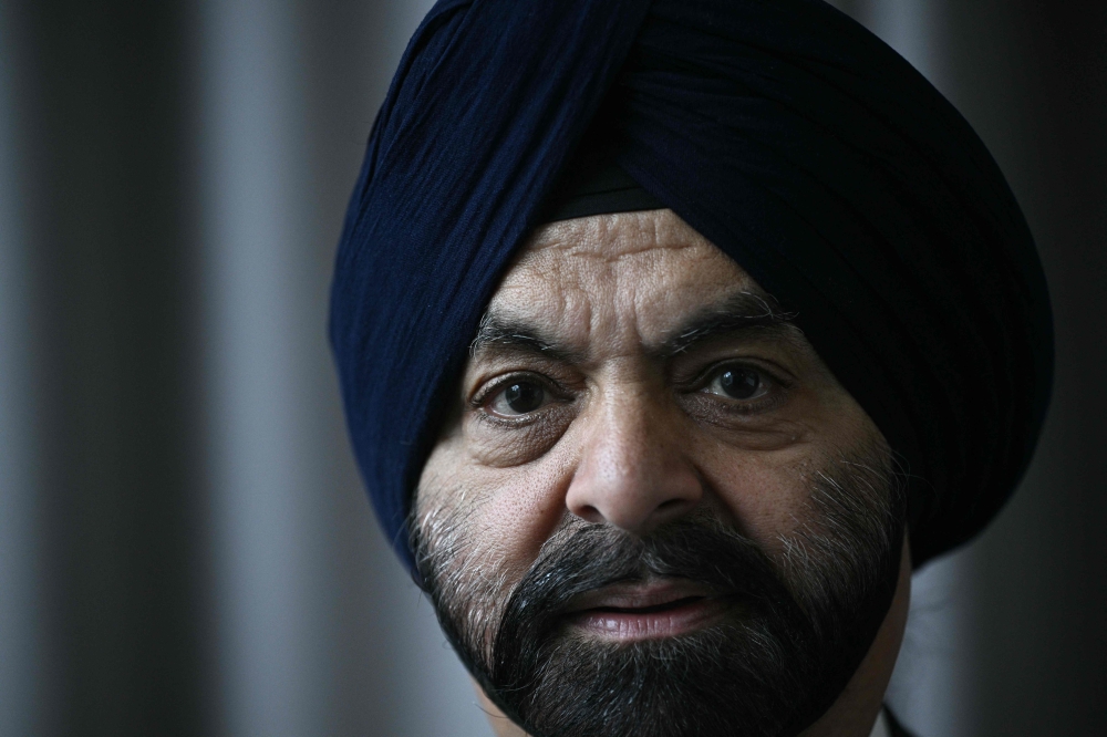 World Bank Group President Ajay Banga speaks during an interview with AFP at the IMF/World Bank Group Spring Meetings at the IMF headquarters in Washington, DC, on April 25, 2025. — AFP pic