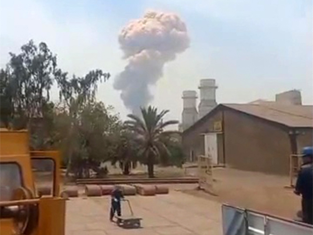 This image grab taken from footage released by the state television Islamic Republic of Iran Broadcasting News (Iribnews) on April 26, 2025 shows smoke billowing following an explosion at the Shahid Rajaee port dock south-west of Bandar Abbas in the Iranian province of Hormozgan. — Iribnews/AFP pic