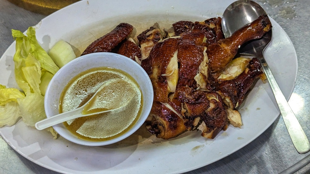 276242 The smoked chicken stays moist and is intensely flavoured. — Picture by Ethan Lau
