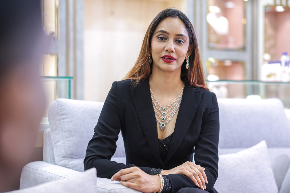 Malaysian supermodel and fashion entrepreneur Sharwita speaking during an interview with Bernama at Jalan Masjid India recently. — Bernama pic