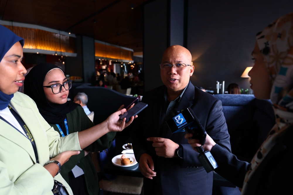 276755 UM vice-chancellor Prof Datuk Seri Noor Azuan Abu Osman speaks to reporters in Kuala Lumpur on May 13, 2025. — Bernama pic
